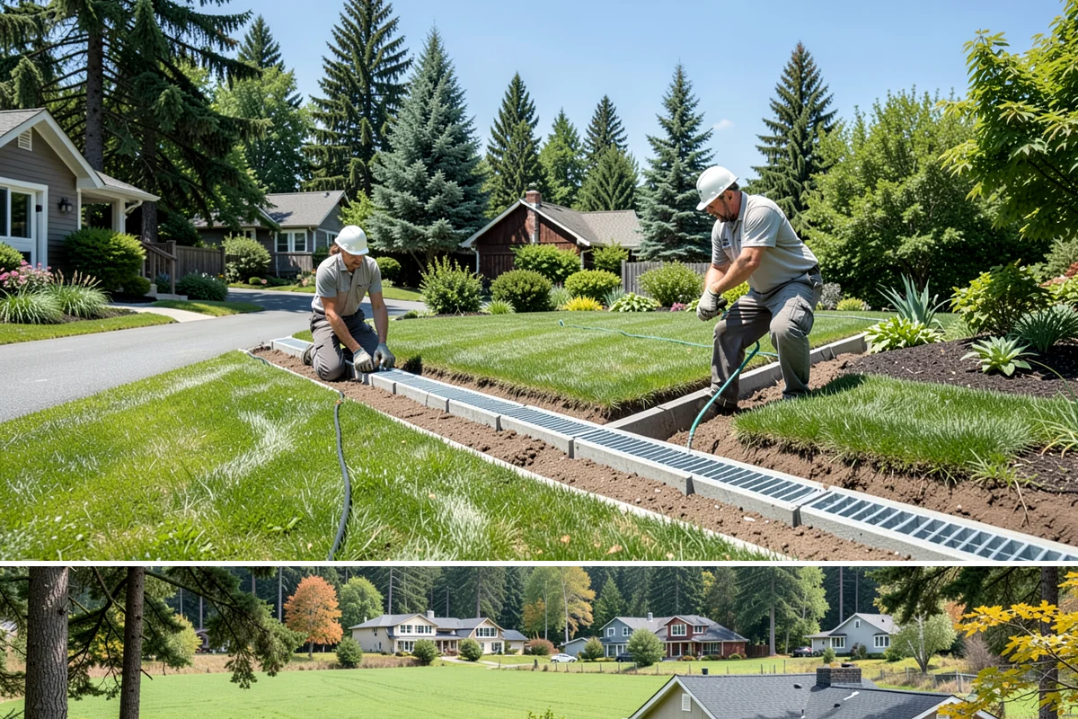 Granite Paver Installation in Lyman, Skagit County, WA - Best installed spring through fall so the base compacts dry, though dense granite tolerates our wet climate exceptionally well...