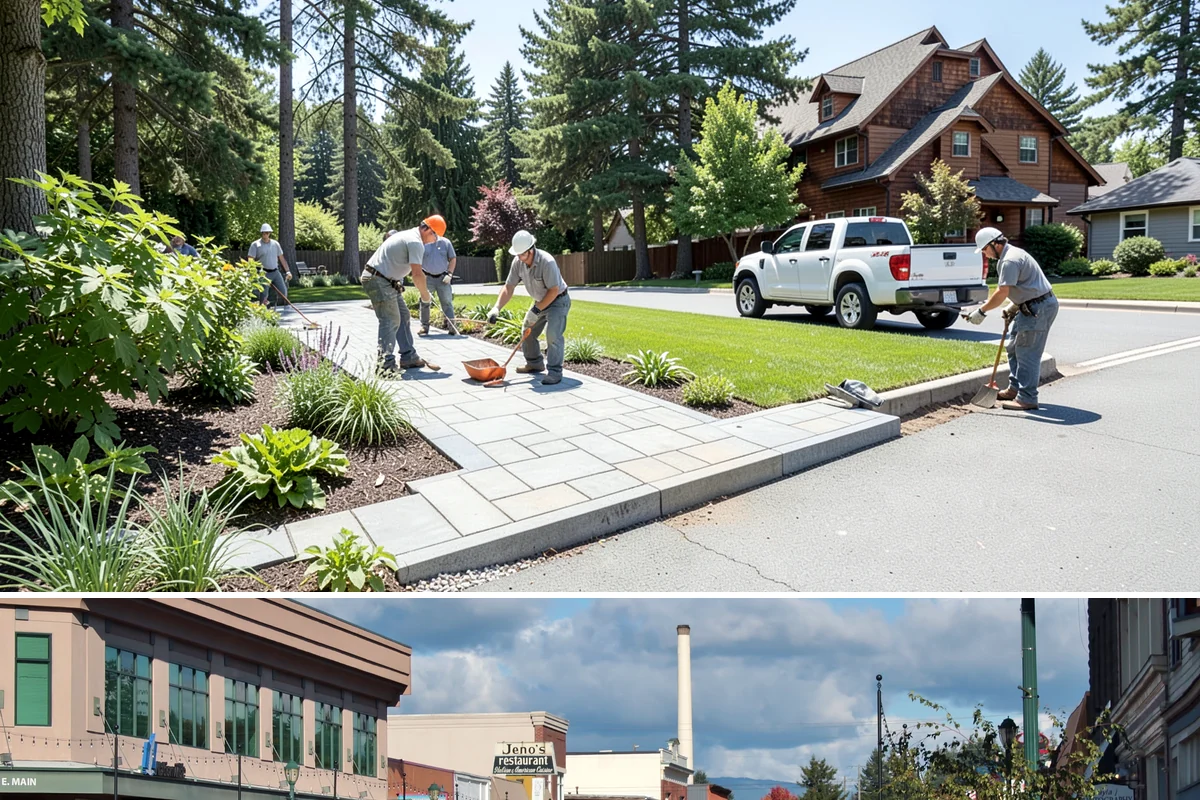 Granite Paver Installation in Monroe, Snohomish County, WA - Best installed spring through fall so the base compacts dry, though dense granite tolerates our wet climate exceptionally well...