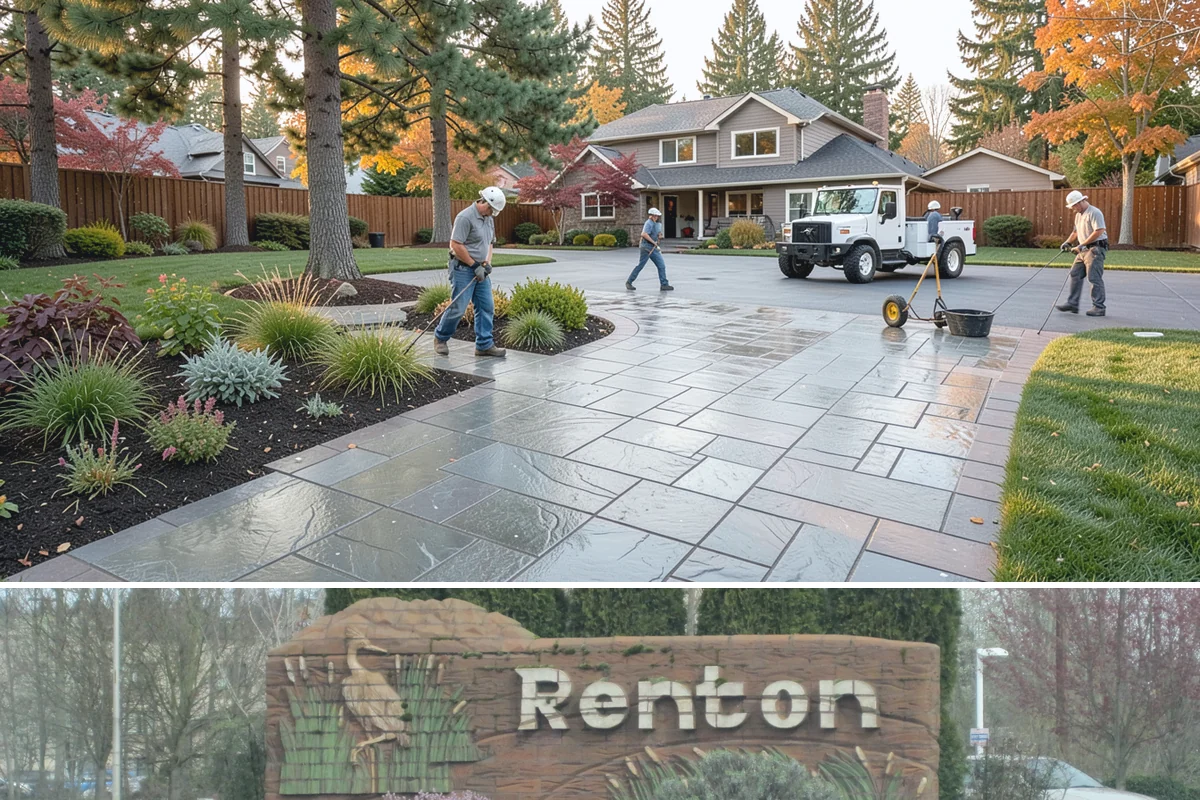 Granite Paver Installation in Renton, King County, WA - Best installed spring through fall so the base compacts dry, though dense granite tolerates our wet climate exceptionally well...