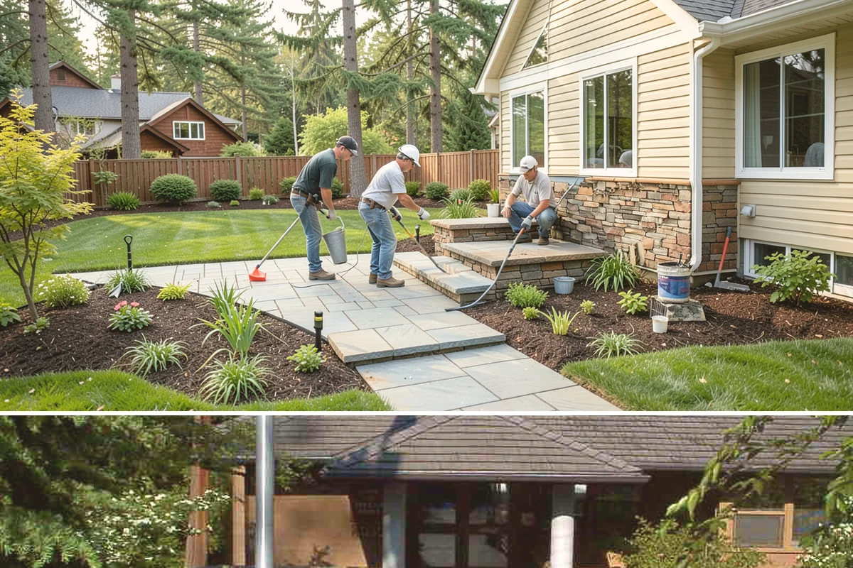 Granite Paver Installation in Yarrow Point, King County, WA - Best installed spring through fall so the base compacts dry, though dense granite tolerates our wet climate exceptionally well...