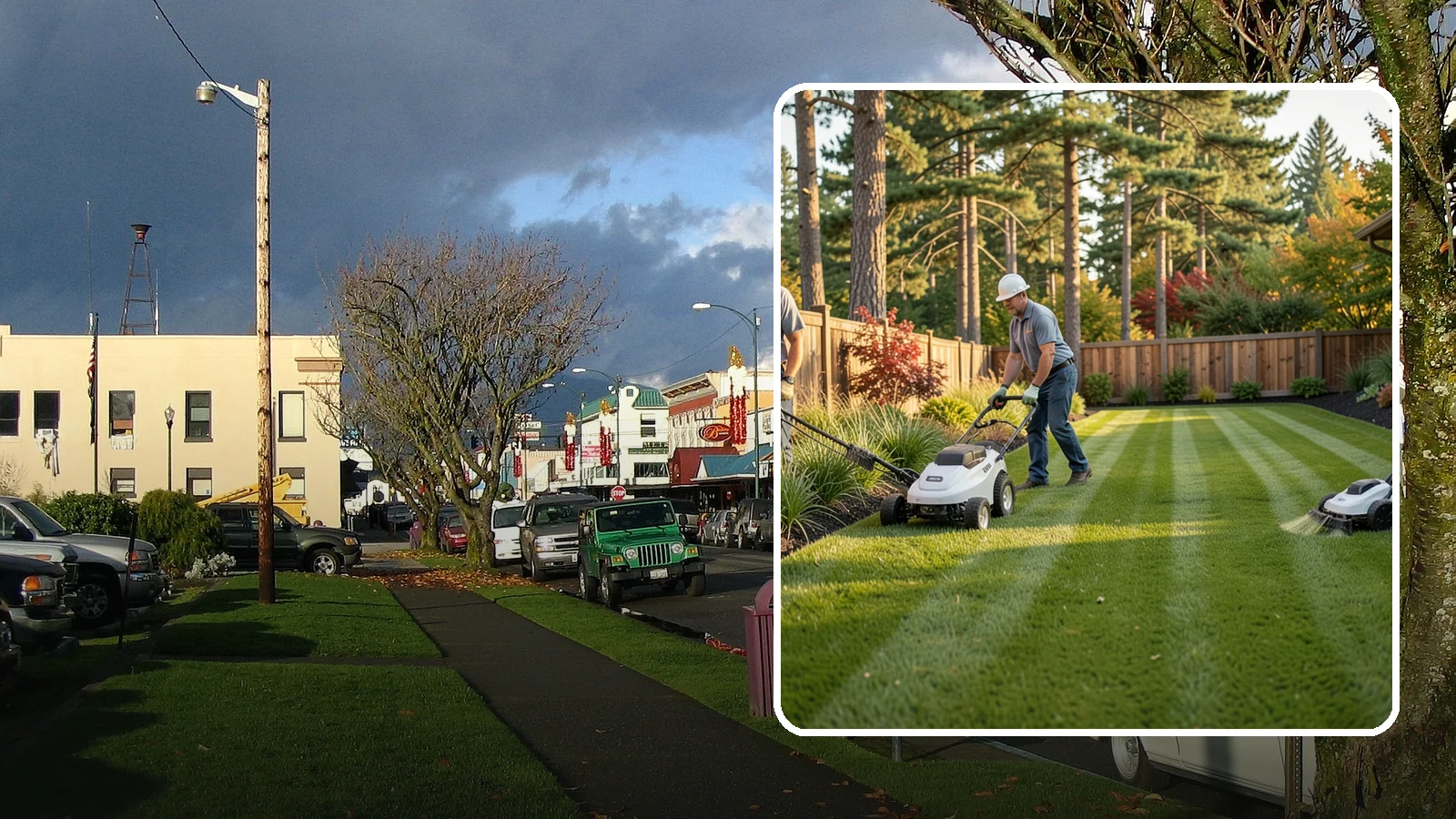 Grass Trimming in Arlington, Snohomish County, WA - String trimming that reaches the spots a mower cannot, so your whole lawn looks uniformly cut.