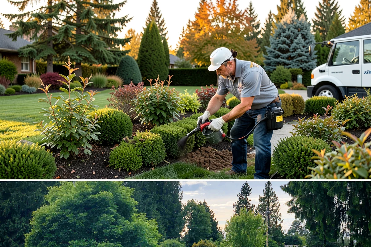 Grass Trimming in Bonney Lake, Pierce County, WA - Performed with each mow through the growing season.