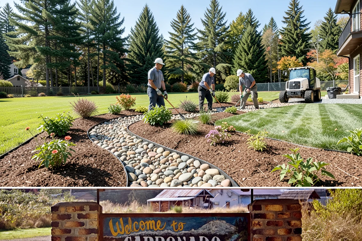 Grass Trimming in Carbonado, Pierce County, WA - Performed with each mow through the growing season.