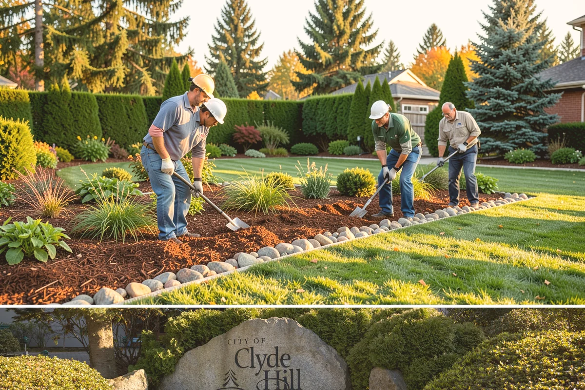 Grass Trimming in Clyde Hill, King County, WA - Performed with each mow through the growing season.