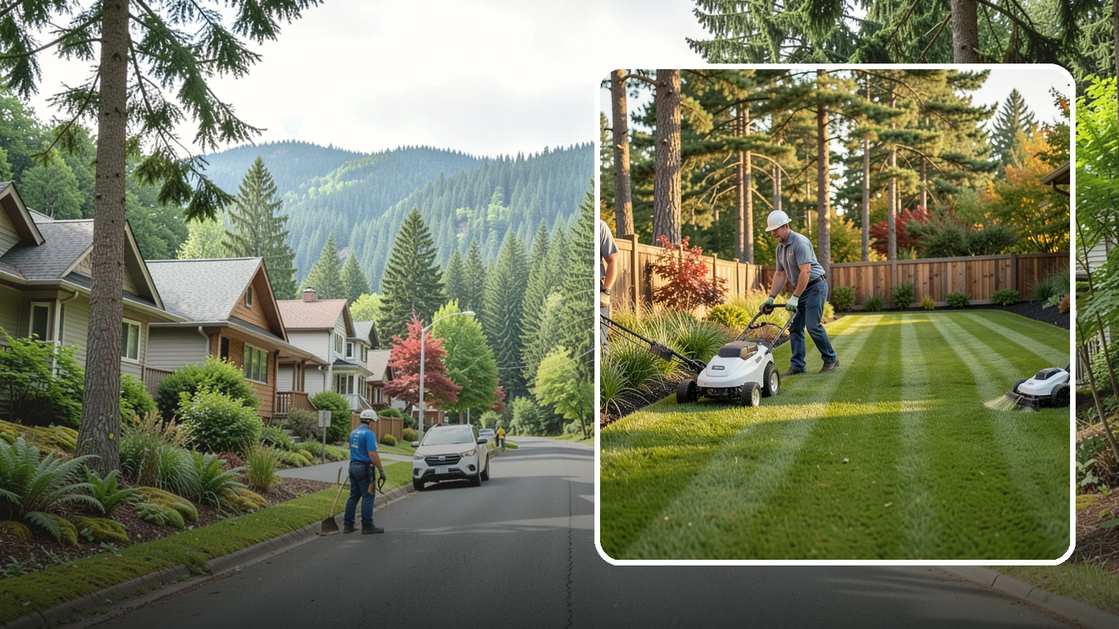 Grass Trimming in Darrington, Snohomish County, WA - String trimming that reaches the spots a mower cannot, so your whole lawn looks uniformly cut.