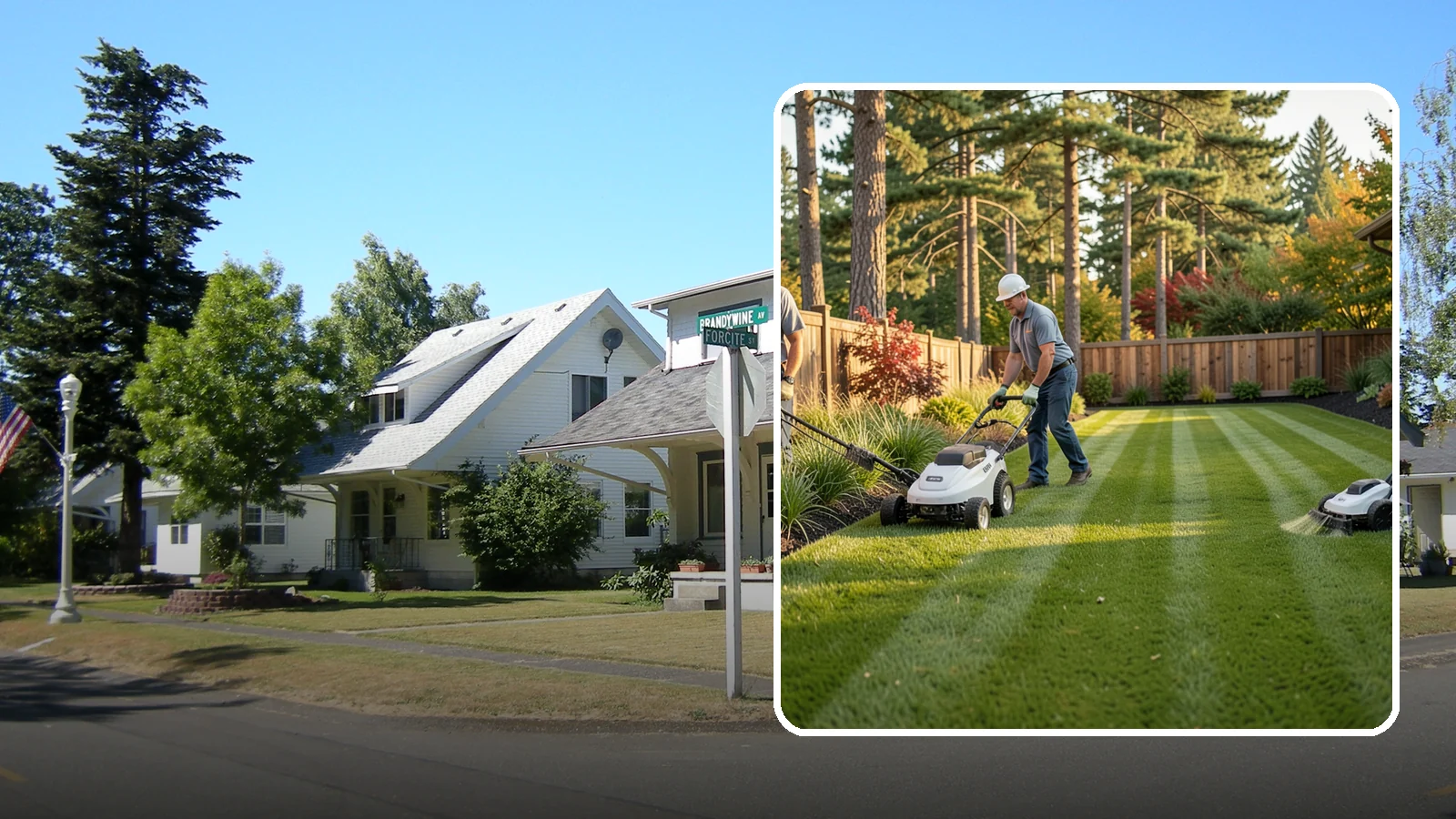 Grass Trimming in DuPont, Pierce County, WA - String trimming that reaches the spots a mower cannot, so your whole lawn looks uniformly cut.