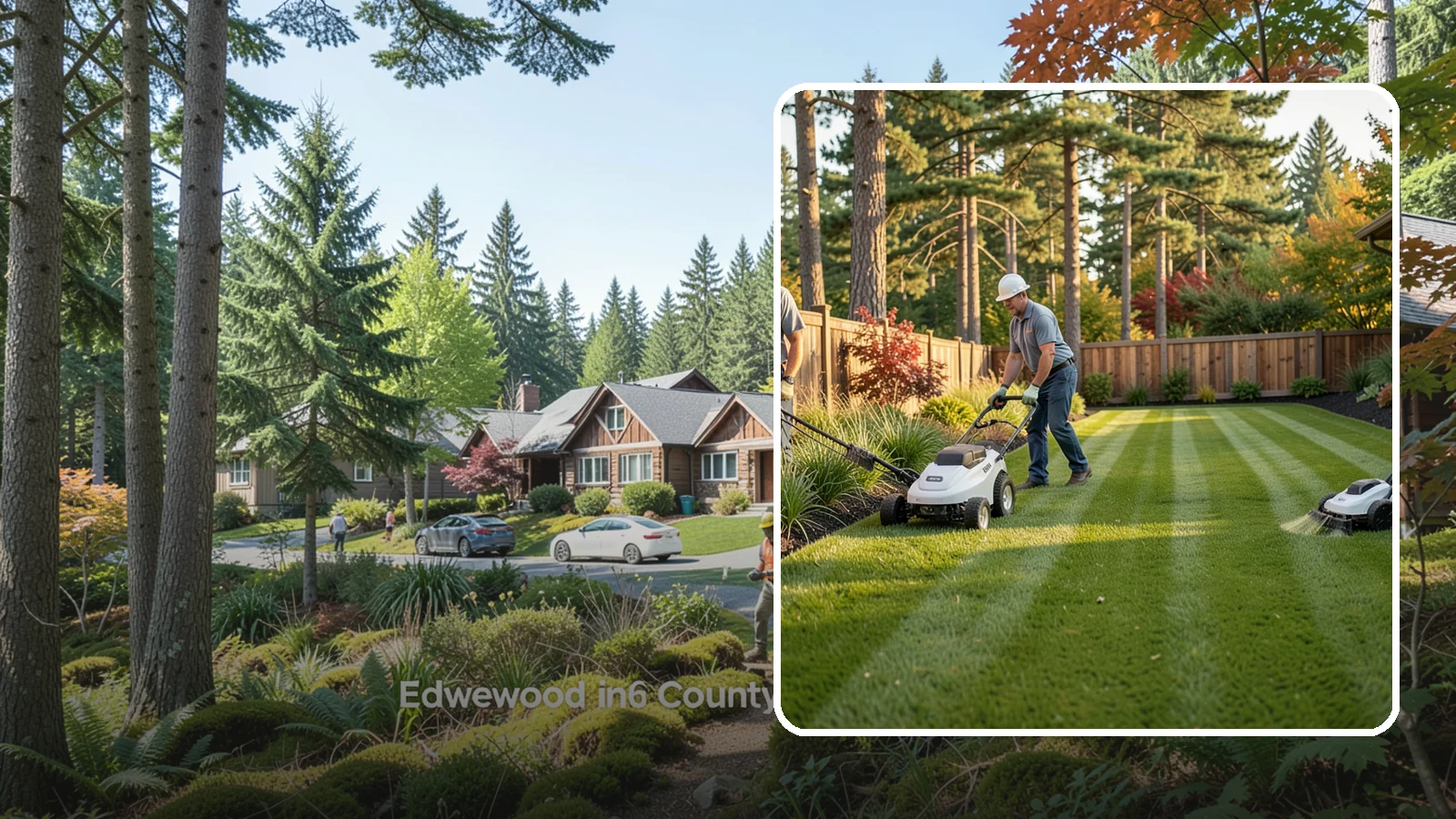 Grass Trimming in Edgewood, Pierce County, WA - String trimming that reaches the spots a mower cannot, so your whole lawn looks uniformly cut.