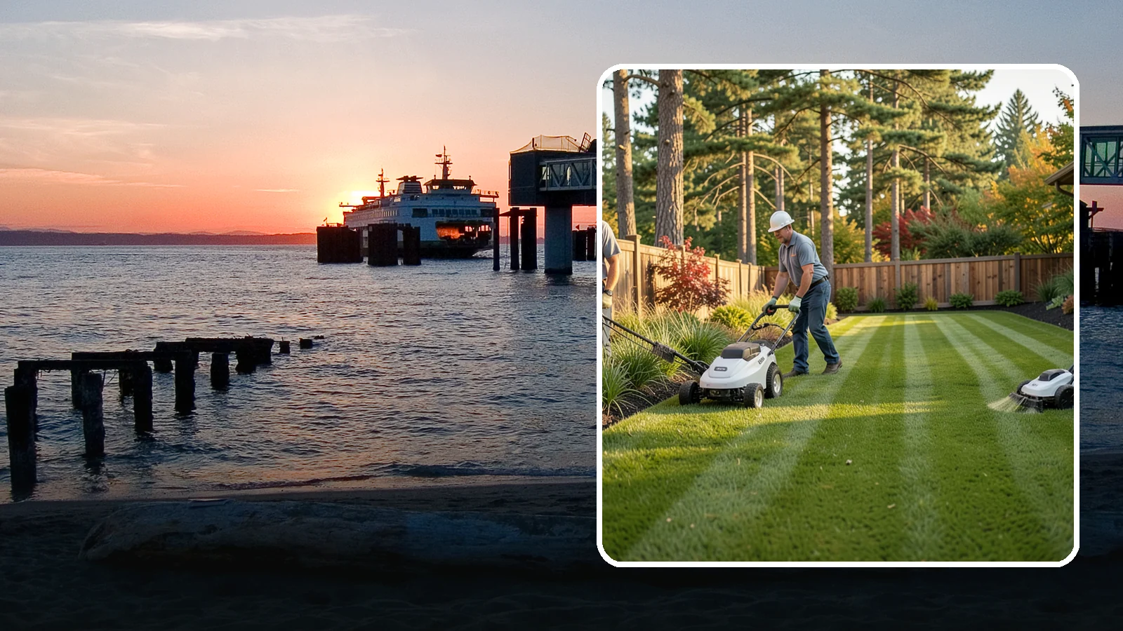 Grass Trimming in Edmonds, Snohomish County, WA - String trimming that reaches the spots a mower cannot, so your whole lawn looks uniformly cut.