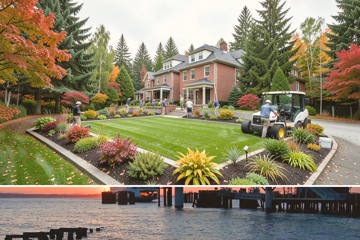 Grass Trimming in Edmonds, Snohomish County, WA - Performed with each mow through the growing season.