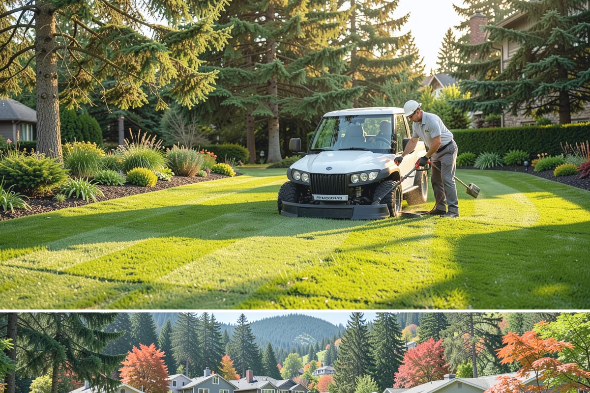 Grass Trimming in Fircrest, Pierce County, WA - Performed with each mow through the growing season.