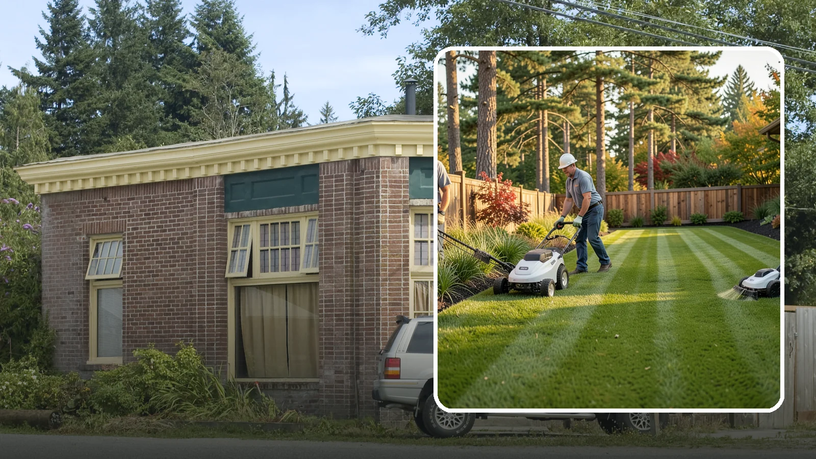 Grass Trimming in Hamilton, Skagit County, WA - String trimming that reaches the spots a mower cannot, so your whole lawn looks uniformly cut.