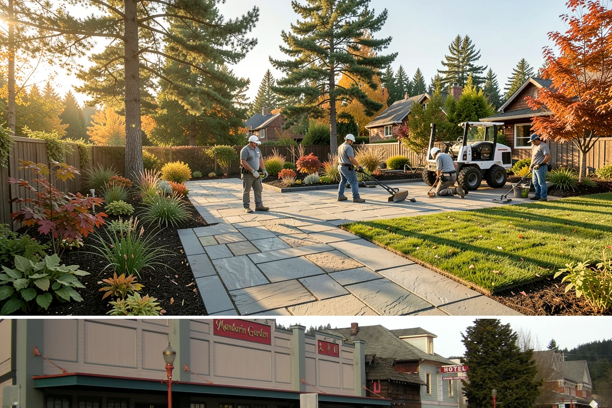 Grass Trimming in Issaquah, King County, WA - Performed with each mow through the growing season.