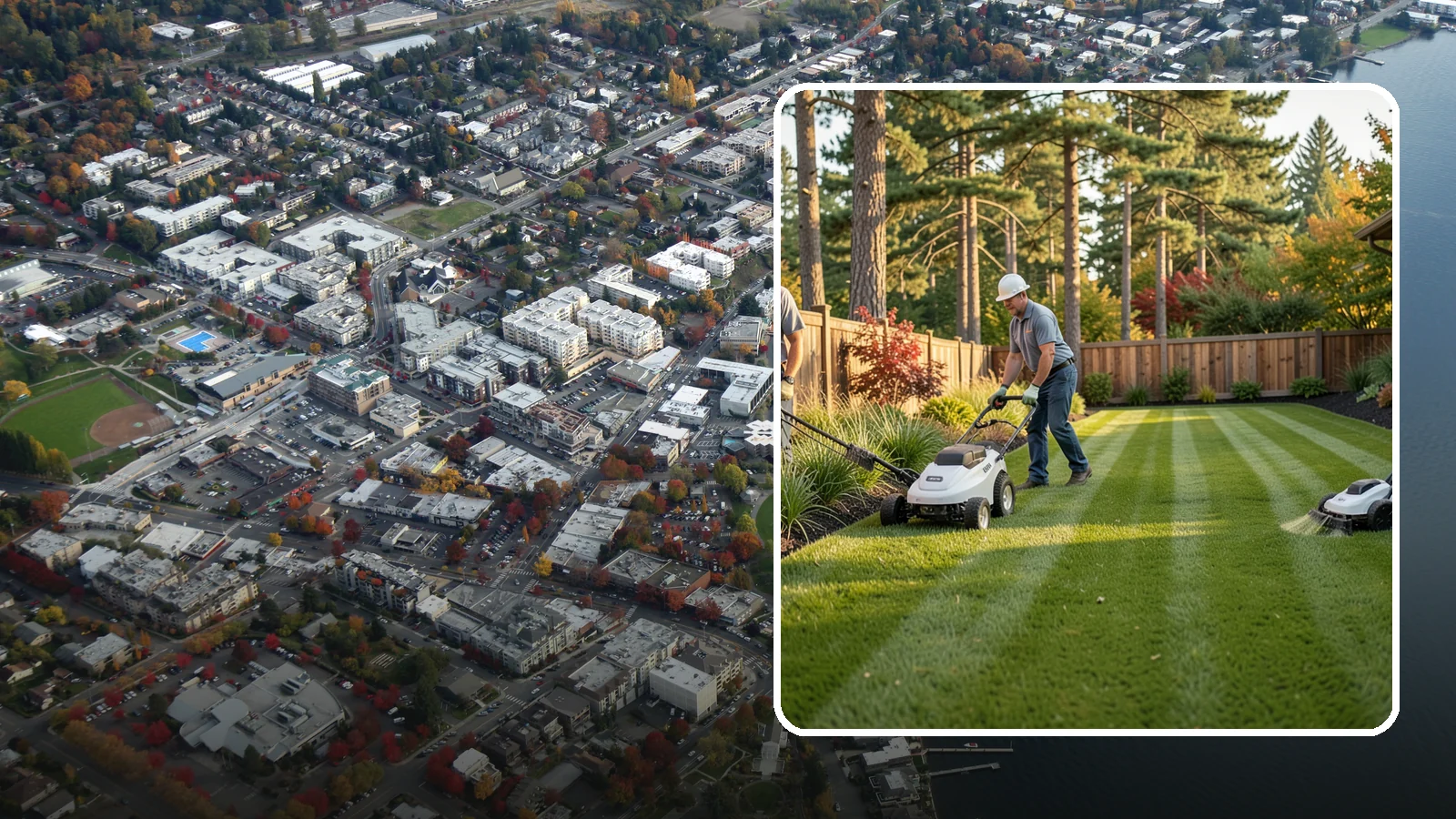 Grass Trimming in Kirkland, King County, WA - String trimming that reaches the spots a mower cannot, so your whole lawn looks uniformly cut.