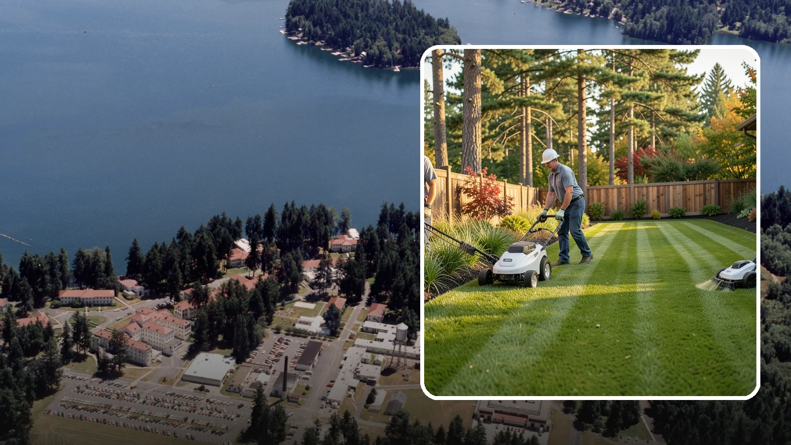 Grass Trimming in Lakewood, Pierce County, WA - String trimming that reaches the spots a mower cannot, so your whole lawn looks uniformly cut.
