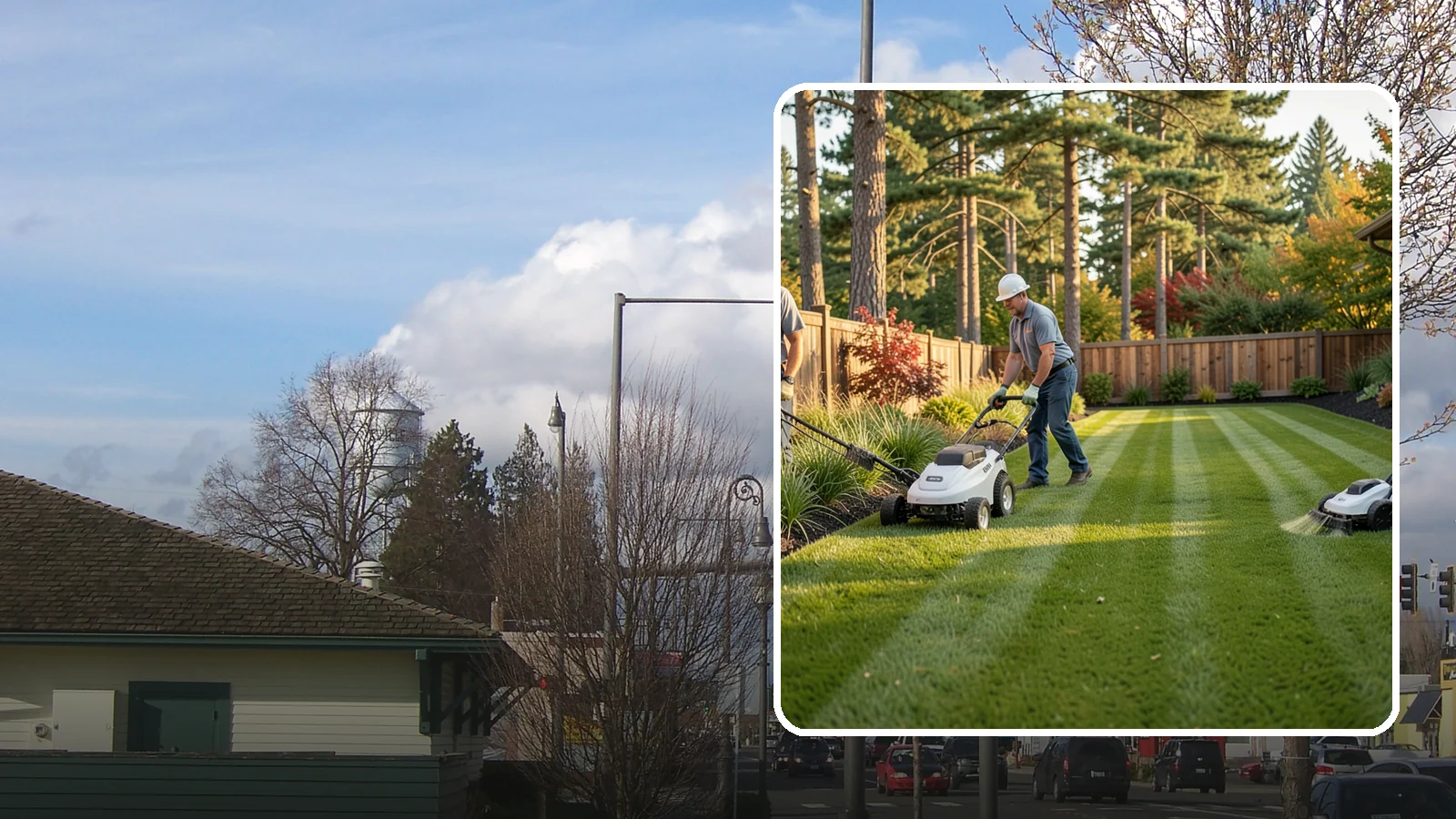Grass Trimming in Marysville, Snohomish County, WA - String trimming that reaches the spots a mower cannot, so your whole lawn looks uniformly cut.