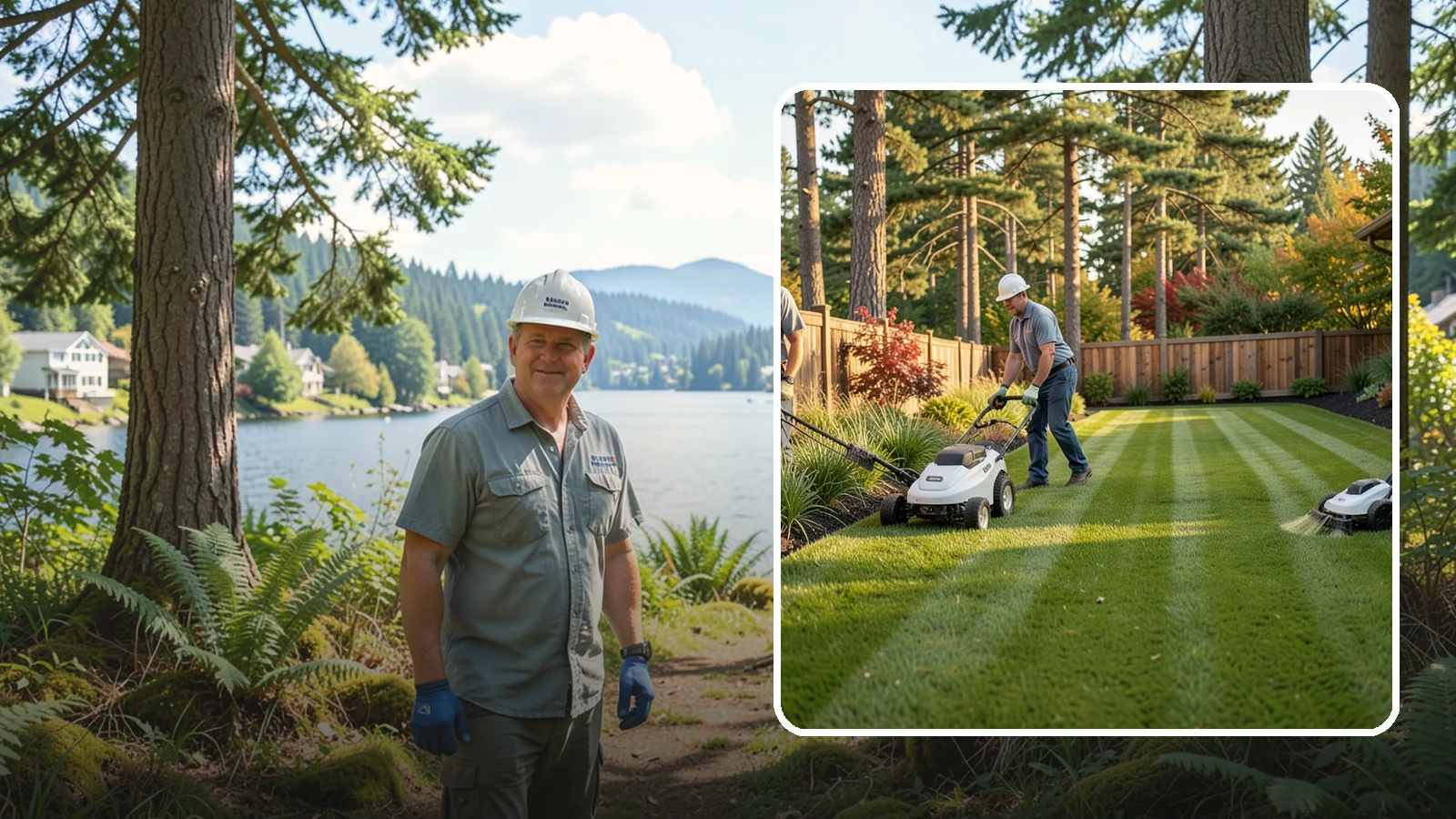Grass Trimming in Milton, King County, WA - String trimming that reaches the spots a mower cannot, so your whole lawn looks uniformly cut.