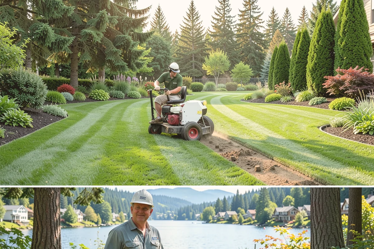 Grass Trimming in Milton, King County, WA - Performed with each mow through the growing season.