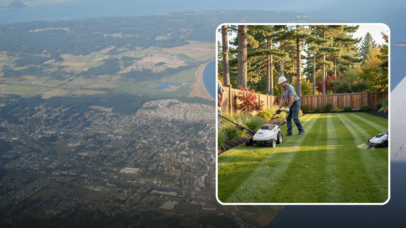 Grass Trimming in Oak Harbor, Island County, WA - String trimming that reaches the spots a mower cannot, so your whole lawn looks uniformly cut.
