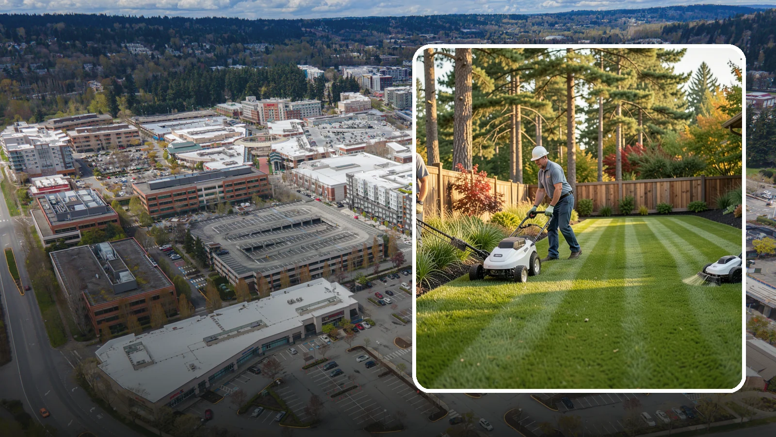 Grass Trimming in Redmond, King County, WA - String trimming that reaches the spots a mower cannot, so your whole lawn looks uniformly cut.