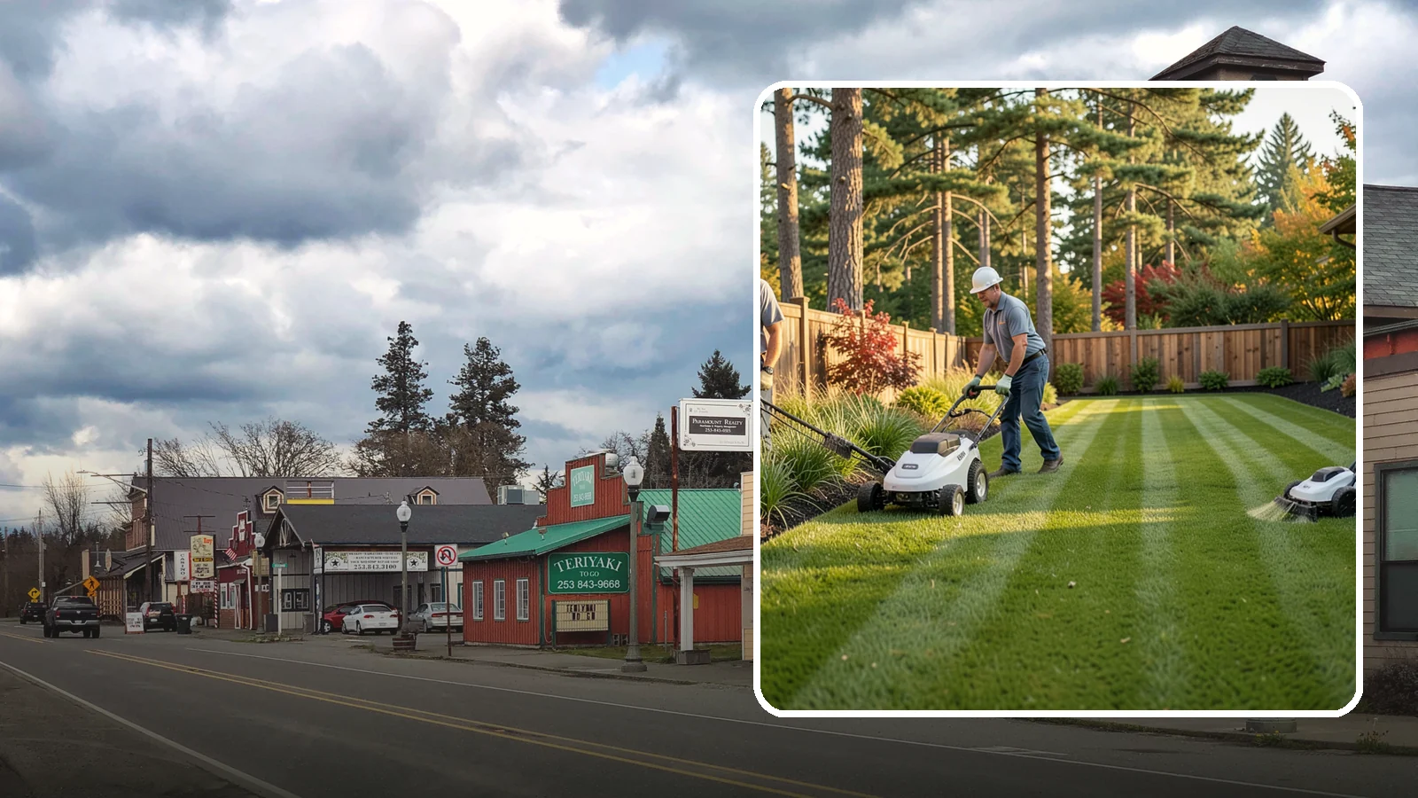 Grass Trimming in Roy, Pierce County, WA - String trimming that reaches the spots a mower cannot, so your whole lawn looks uniformly cut.