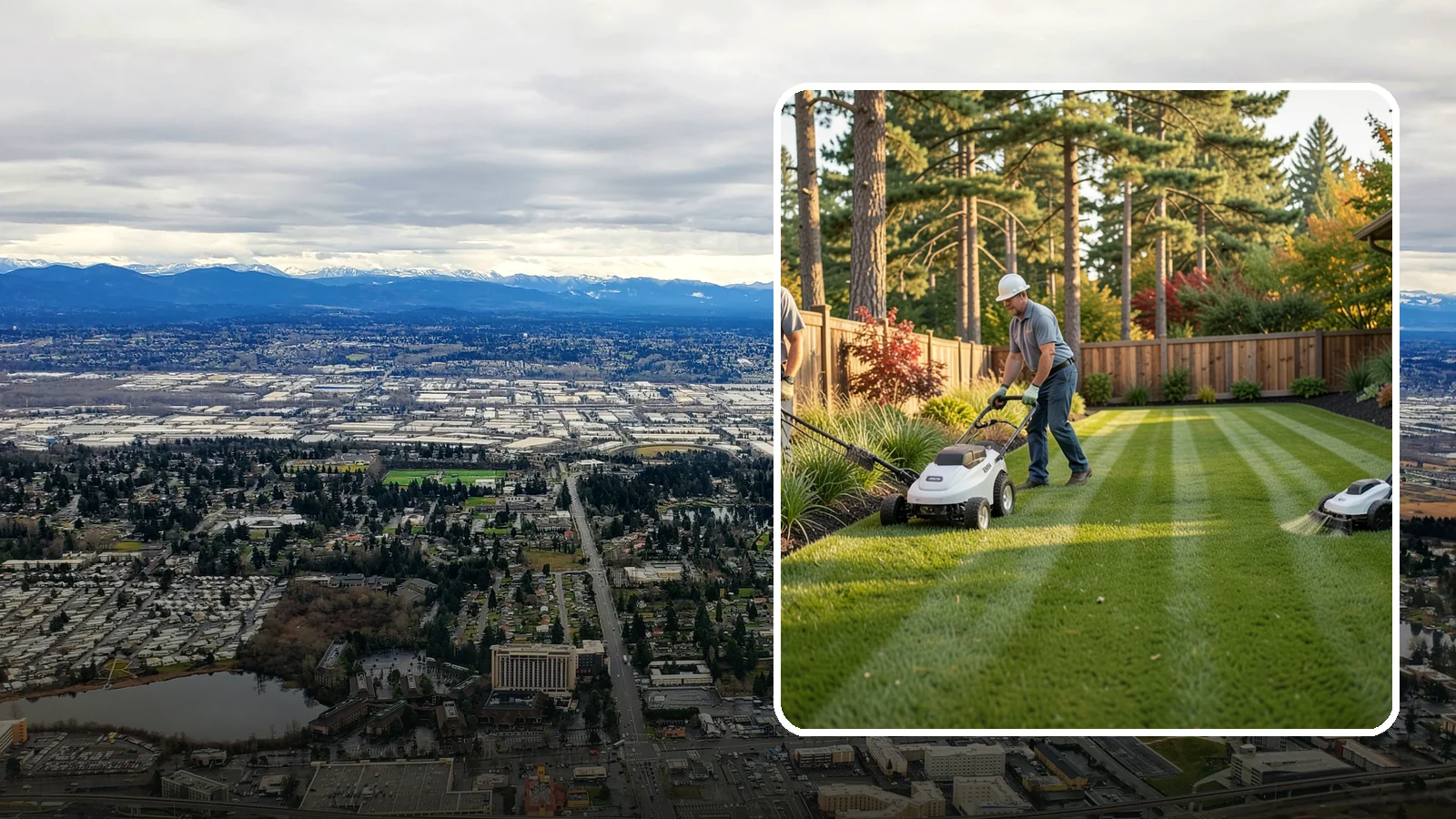 Grass Trimming in SeaTac, King County, WA - String trimming that reaches the spots a mower cannot, so your whole lawn looks uniformly cut.