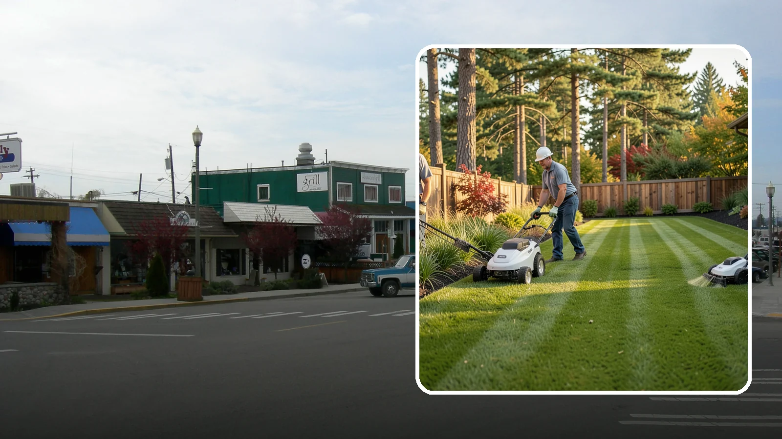 Grass Trimming in Stanwood, Snohomish County, WA - String trimming that reaches the spots a mower cannot, so your whole lawn looks uniformly cut.