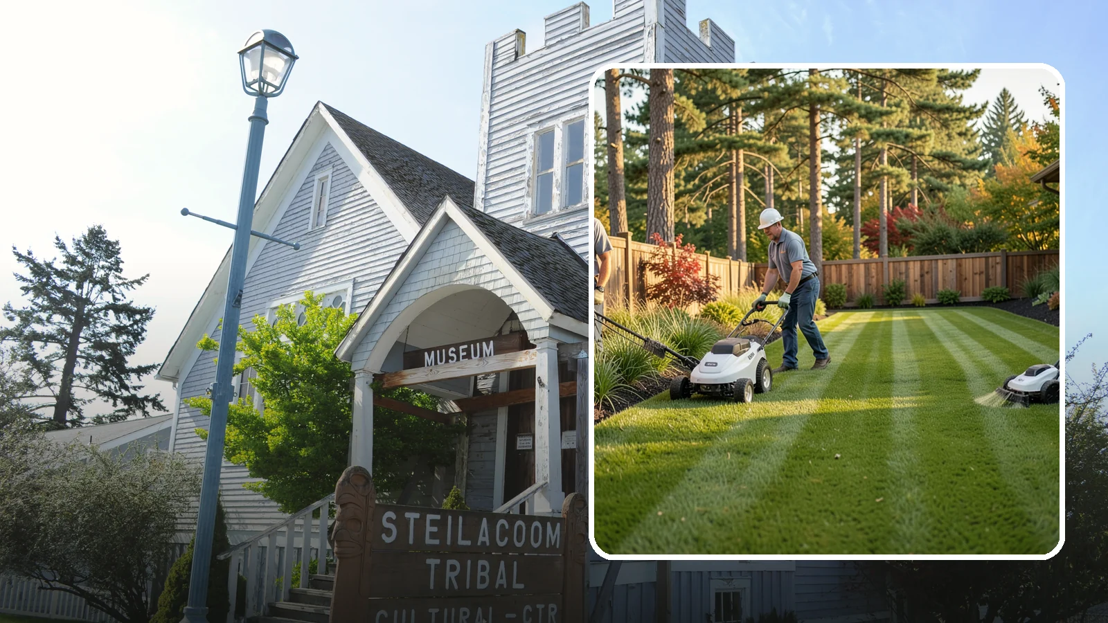 Grass Trimming in Steilacoom, Pierce County, WA - String trimming that reaches the spots a mower cannot, so your whole lawn looks uniformly cut.
