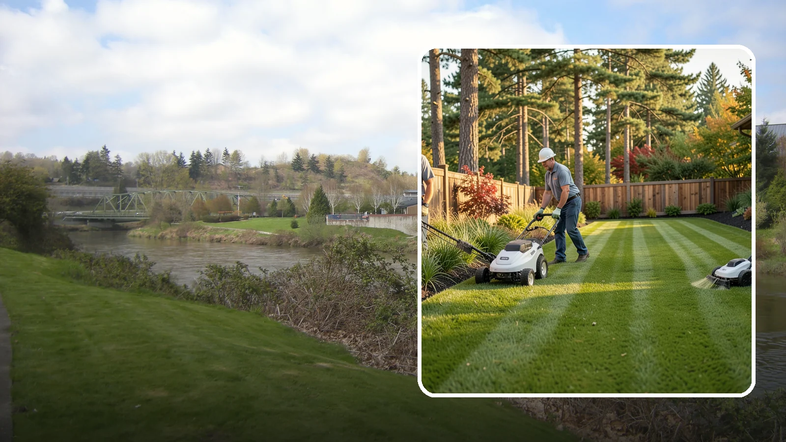 Grass Trimming in Tukwila, King County, WA - String trimming that reaches the spots a mower cannot, so your whole lawn looks uniformly cut.