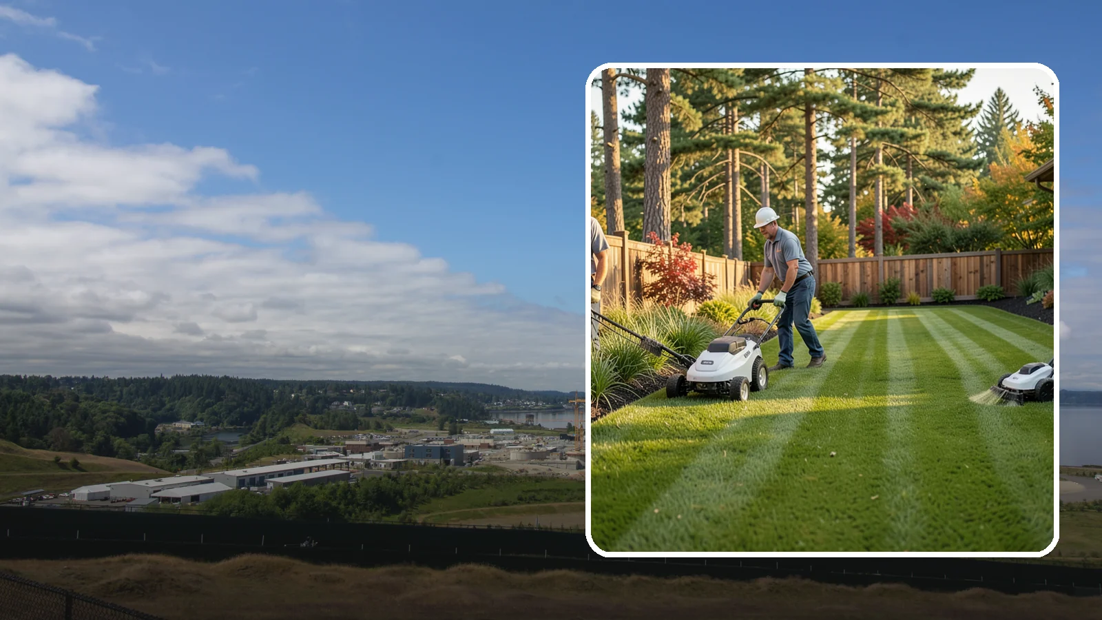 Grass Trimming in University Place, Pierce County, WA - String trimming that reaches the spots a mower cannot, so your whole lawn looks uniformly cut.