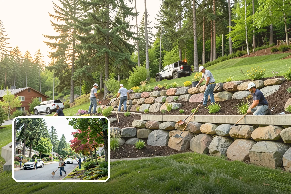 Gravel Mulch Installation in Beaux Arts Village, King County, WA - Permanent ground cover that never needs yearly replacement