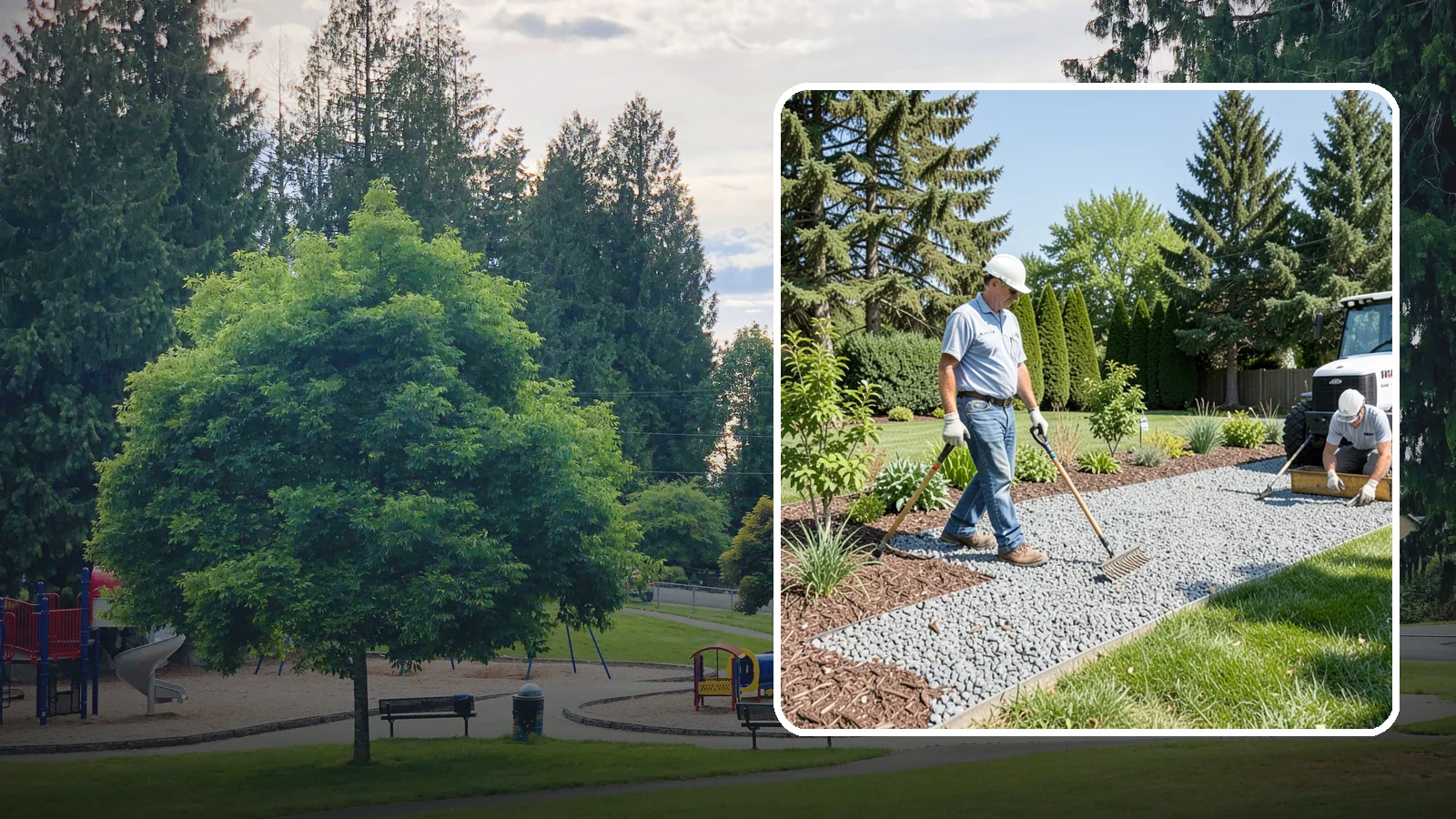 Gravel Mulch Installation in Bonney Lake, Pierce County, WA - We install decorative gravel mulch for a clean, permanent ground cover that never needs annual replacement.