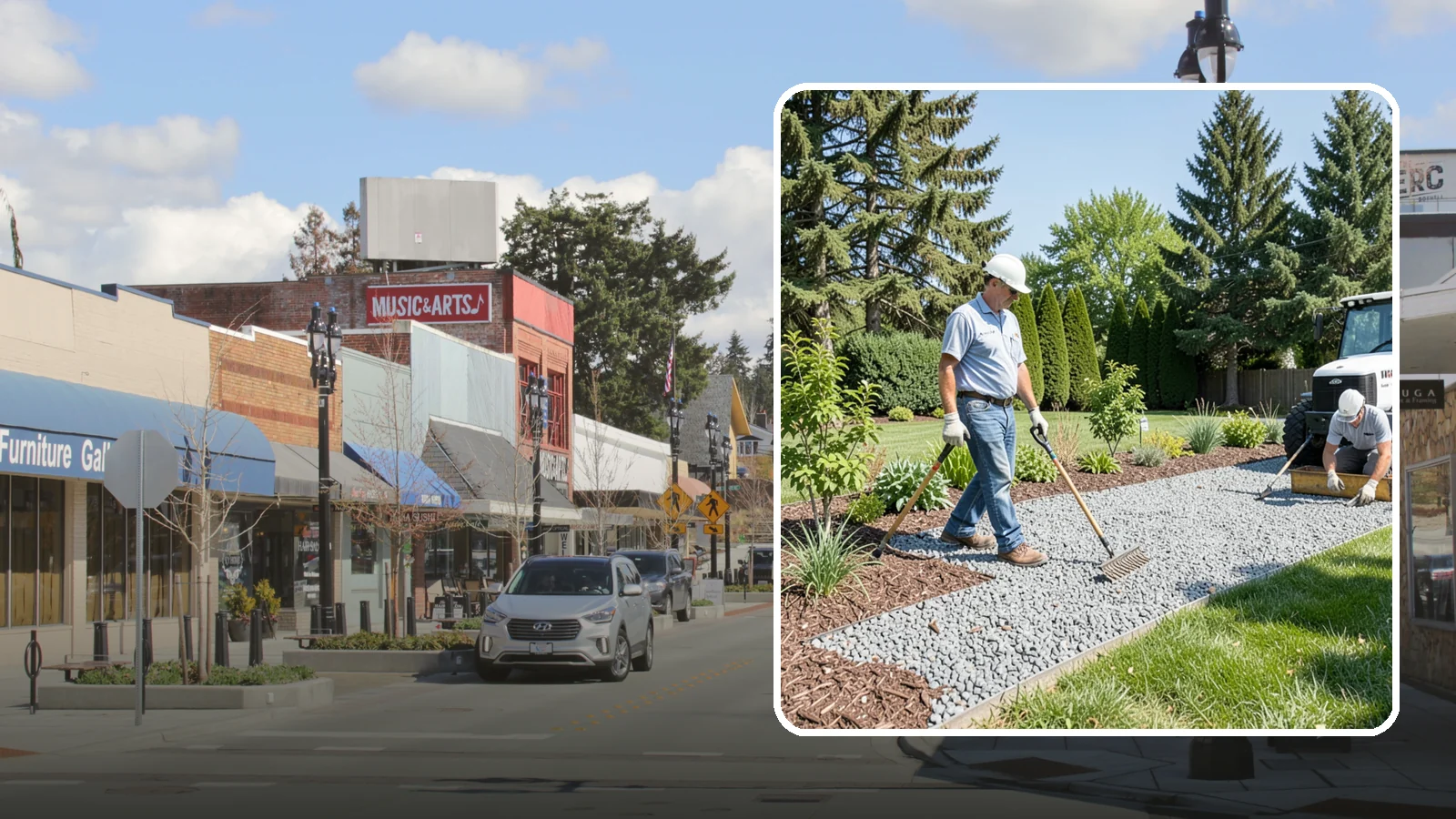 Gravel Mulch Installation in Bothell, King County, WA - We install decorative gravel mulch for a clean, permanent ground cover that never needs annual replacement.