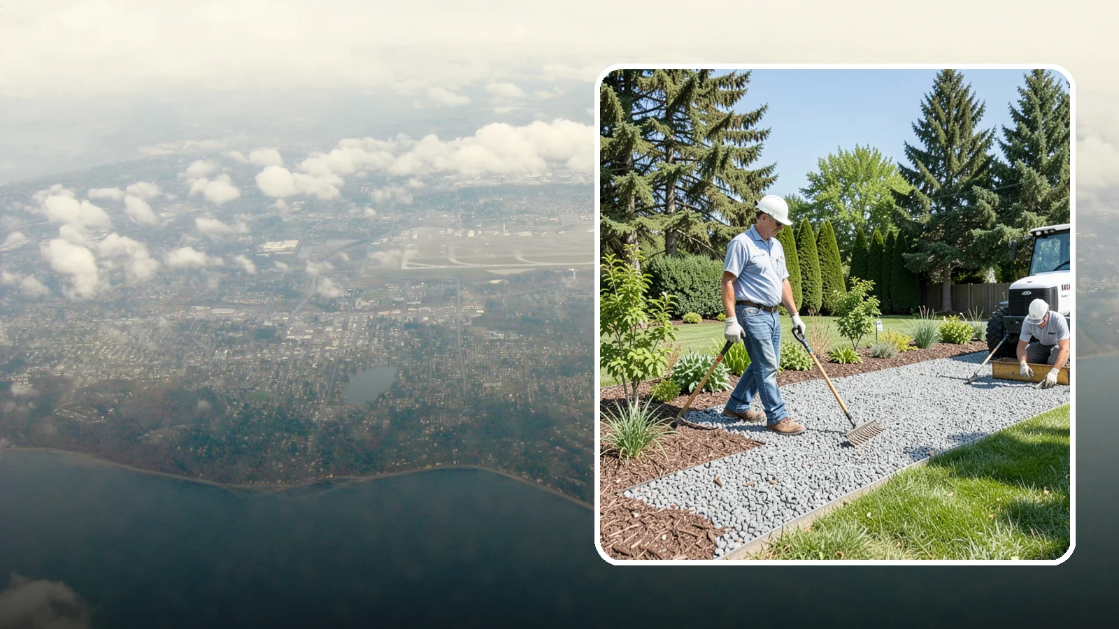 Gravel Mulch Installation in Burien, King County, WA - We install decorative gravel mulch for a clean, permanent ground cover that never needs annual replacement.