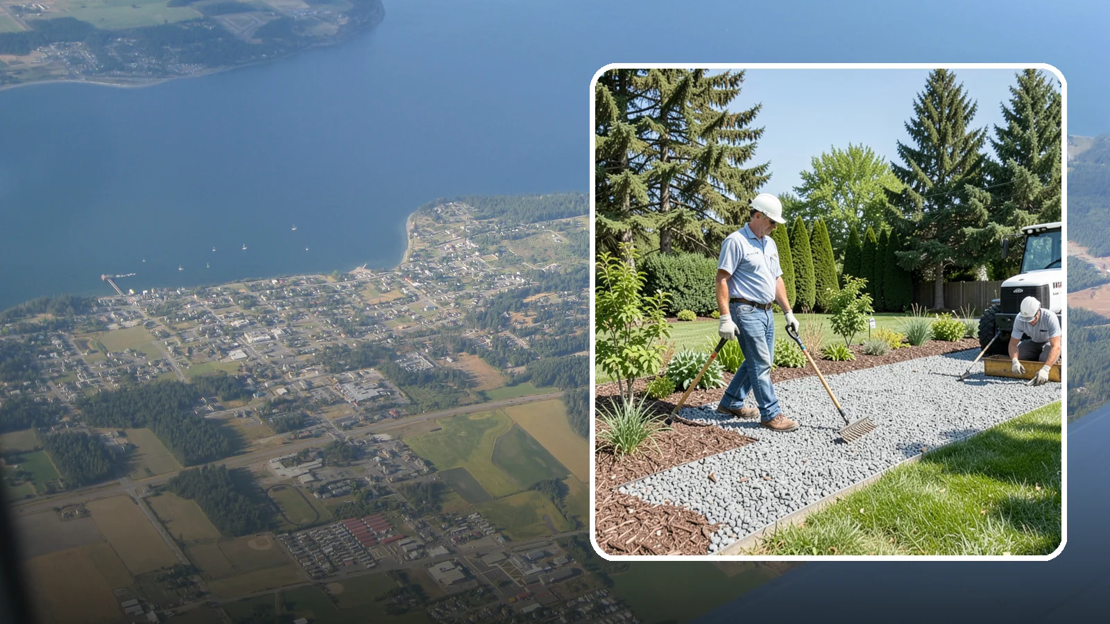 Gravel Mulch Installation in Coupeville, Island County, WA - We install decorative gravel mulch for a clean, permanent ground cover that never needs annual replacement.