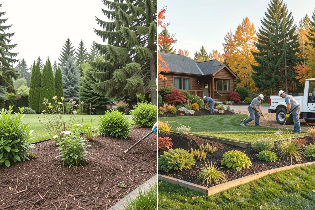 Gravel Mulch Installation in Covington, King County, WA - Review the design and select stone size and color for the space