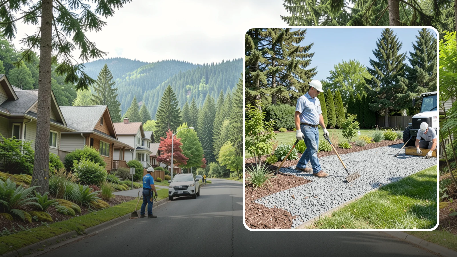 Gravel Mulch Installation in Darrington, Snohomish County, WA - We install decorative gravel mulch for a clean, permanent ground cover that never needs annual replacement.