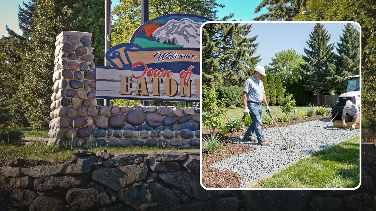 Gravel Mulch Installation in Eatonville, Pierce County, WA - We install decorative gravel mulch for a clean, permanent ground cover that never needs annual replacement.