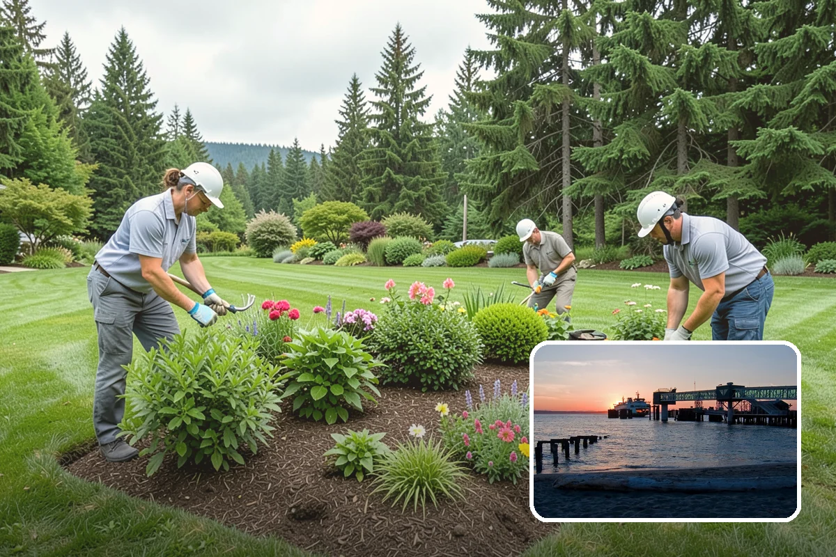 Gravel Mulch Installation in Edmonds, Snohomish County, WA - Permanent ground cover that never needs yearly replacement