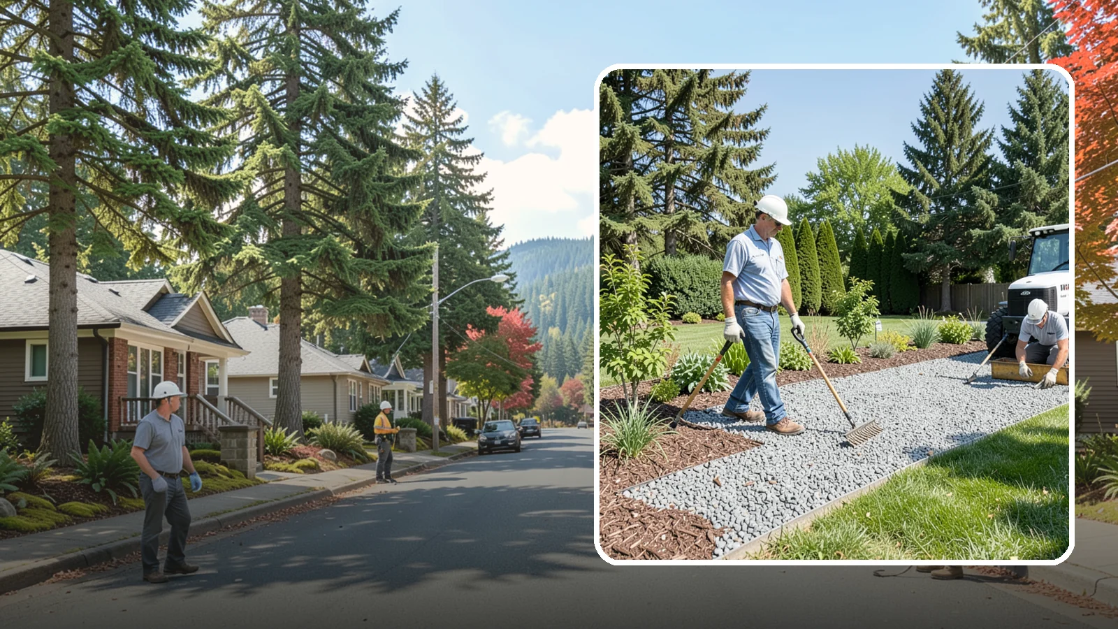 Gravel Mulch Installation in Hunts Point, King County, WA - We install decorative gravel mulch for a clean, permanent ground cover that never needs annual replacement.