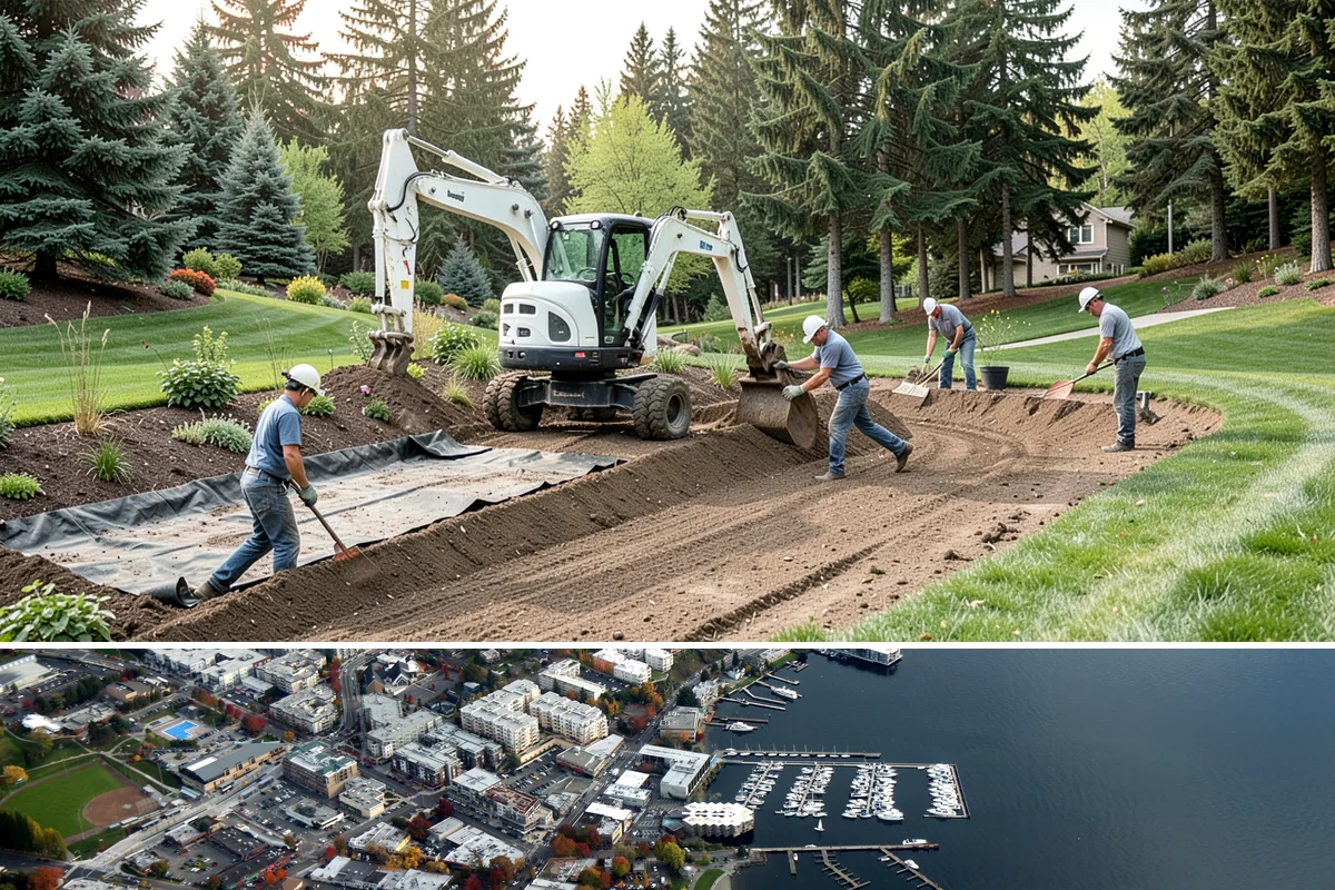 Gravel Mulch Installation in Kirkland, King County, WA - Gravel can be installed any time of year, but dry summer windows in the Northwest make grading and fabric work cleaner and faster.