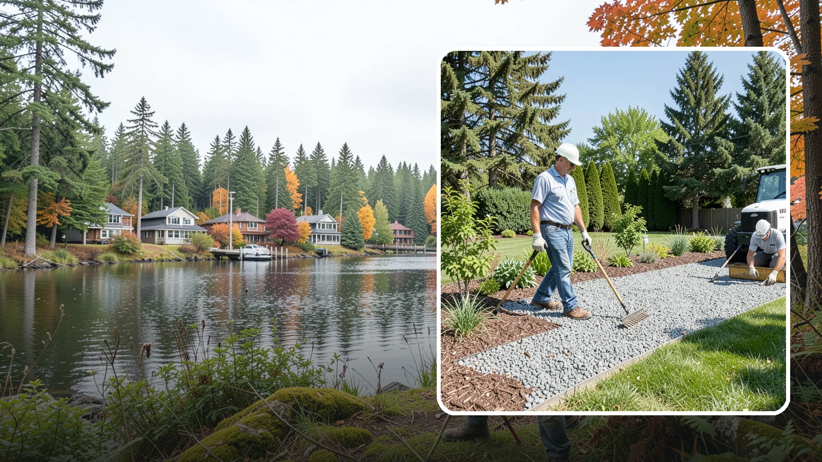 Gravel Mulch Installation in La Conner, Skagit County, WA - We install decorative gravel mulch for a clean, permanent ground cover that never needs annual replacement.