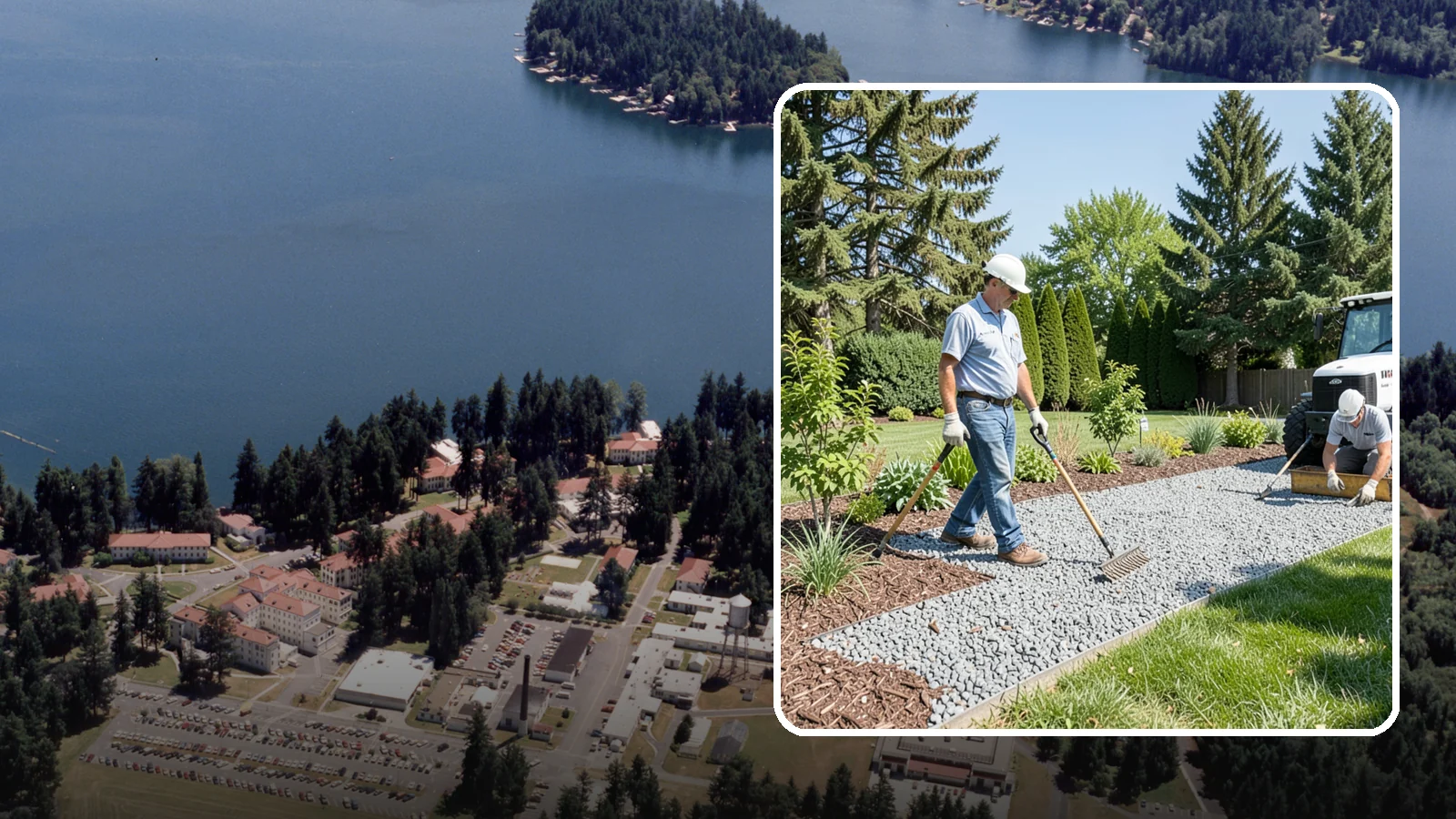 Gravel Mulch Installation in Lakewood, Pierce County, WA - We install decorative gravel mulch for a clean, permanent ground cover that never needs annual replacement.