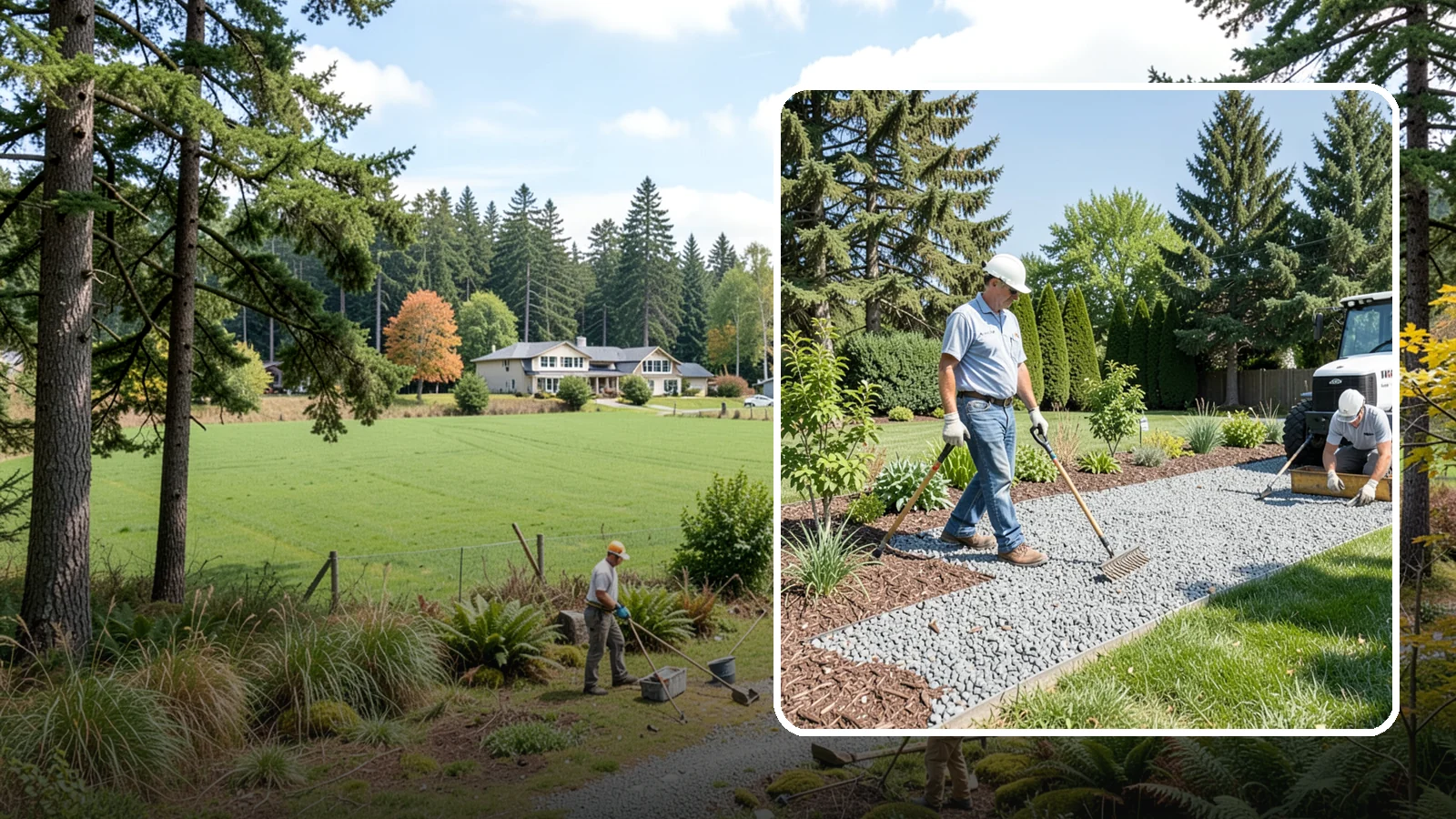Gravel Mulch Installation in Lyman, Skagit County, WA - We install decorative gravel mulch for a clean, permanent ground cover that never needs annual replacement.
