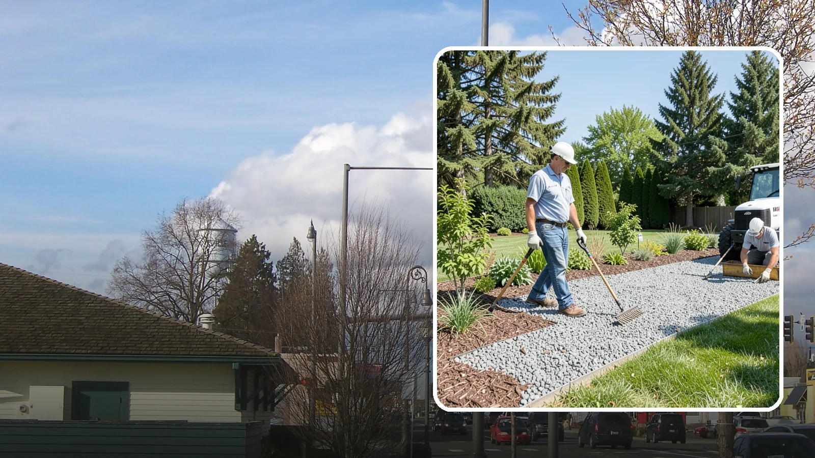Gravel Mulch Installation in Marysville, Snohomish County, WA - We install decorative gravel mulch for a clean, permanent ground cover that never needs annual replacement.