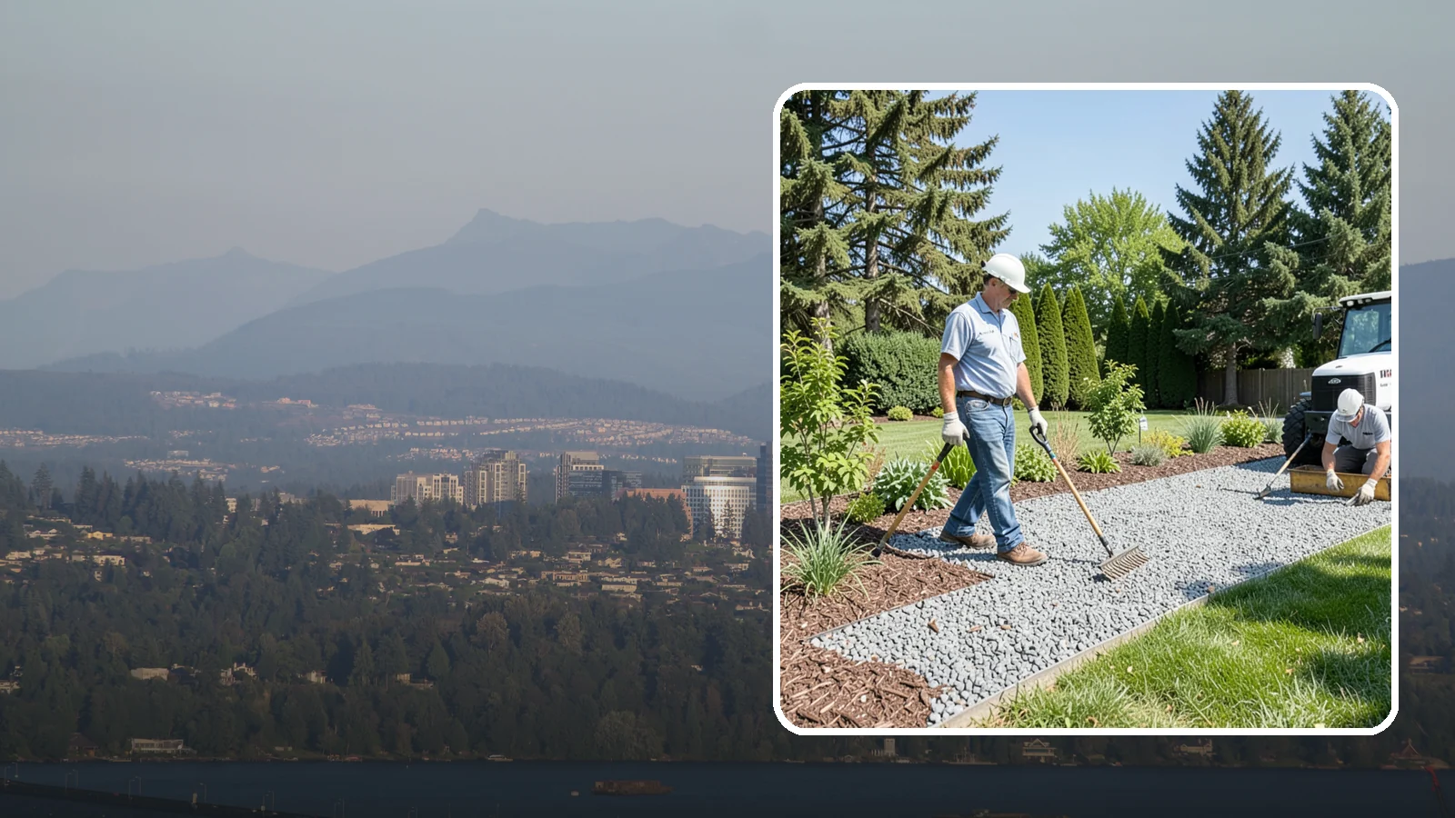 Gravel Mulch Installation in Medina, King County, WA - We install decorative gravel mulch for a clean, permanent ground cover that never needs annual replacement.
