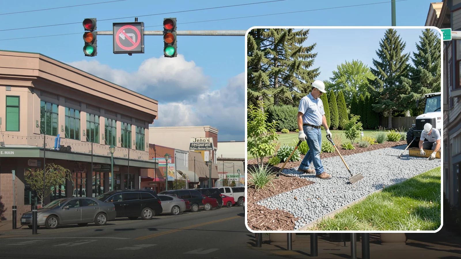 Gravel Mulch Installation in Monroe, Snohomish County, WA - We install decorative gravel mulch for a clean, permanent ground cover that never needs annual replacement.