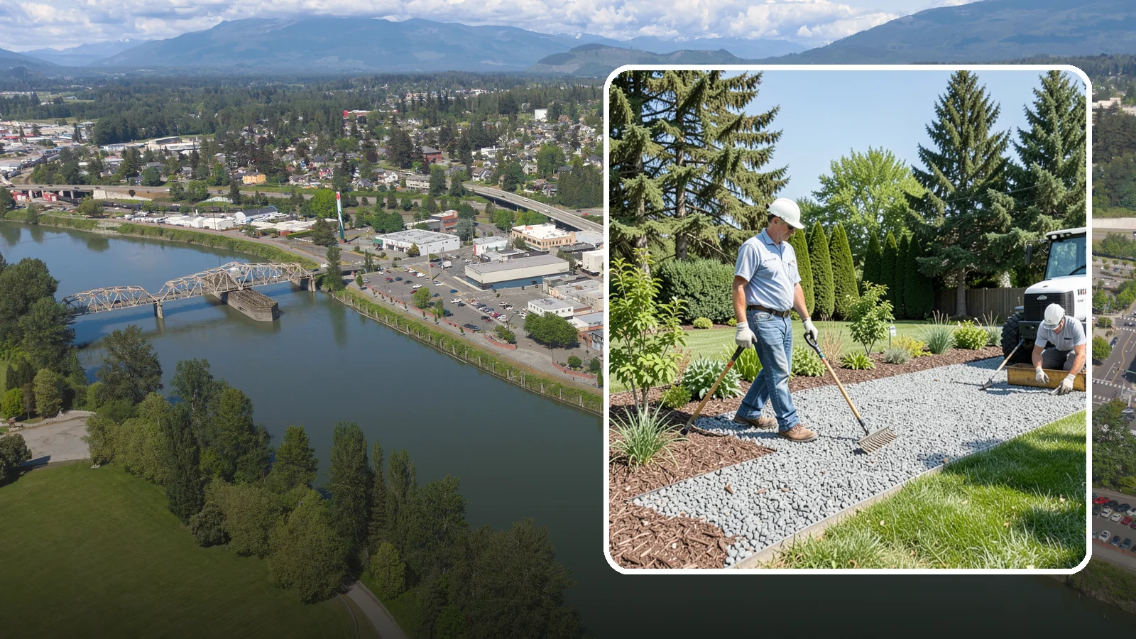 Gravel Mulch Installation in Mount Vernon, Skagit County, WA - We install decorative gravel mulch for a clean, permanent ground cover that never needs annual replacement.