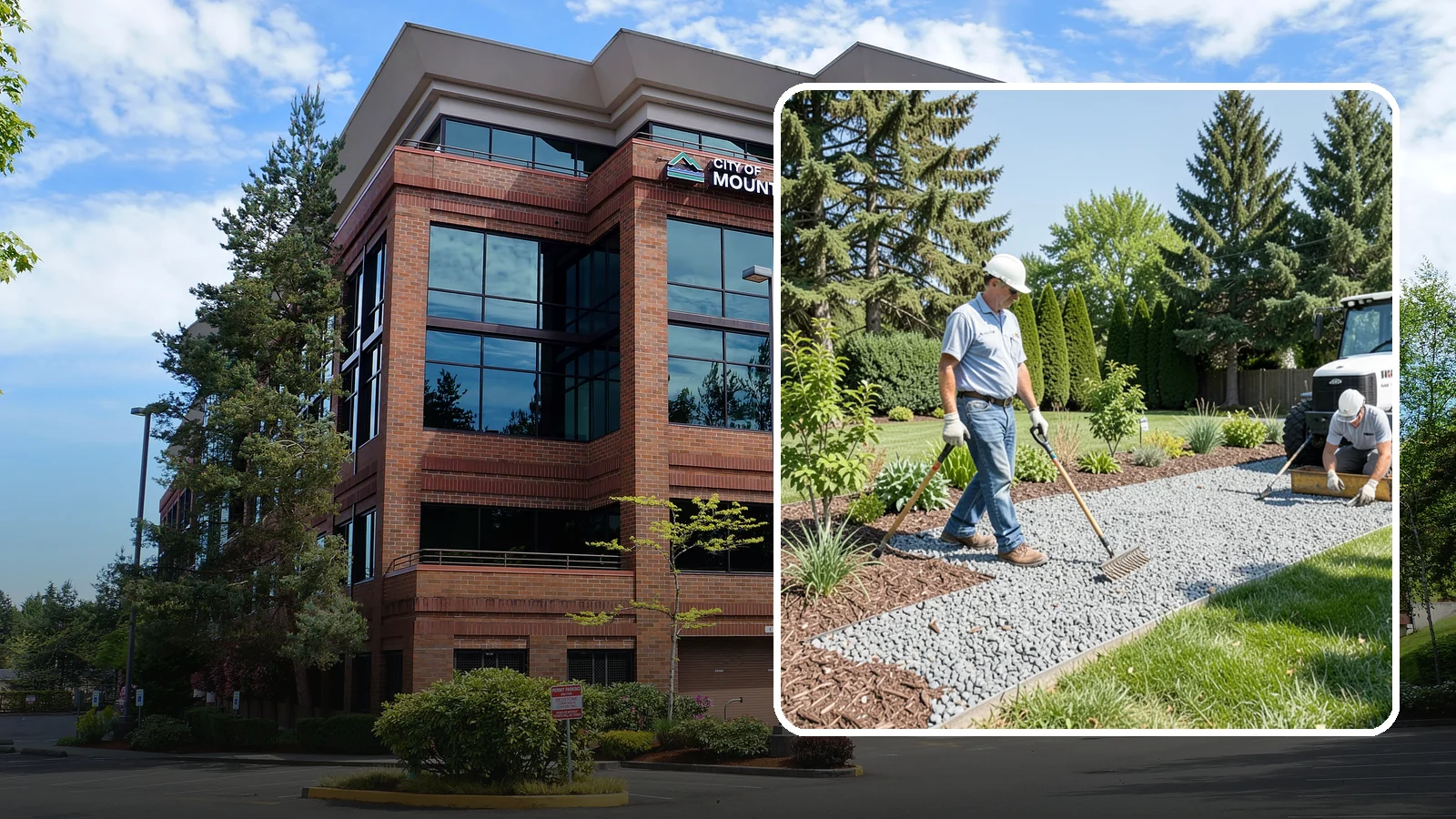 Gravel Mulch Installation in Mountlake Terrace, Snohomish County, WA - We install decorative gravel mulch for a clean, permanent ground cover that never needs annual replacement.