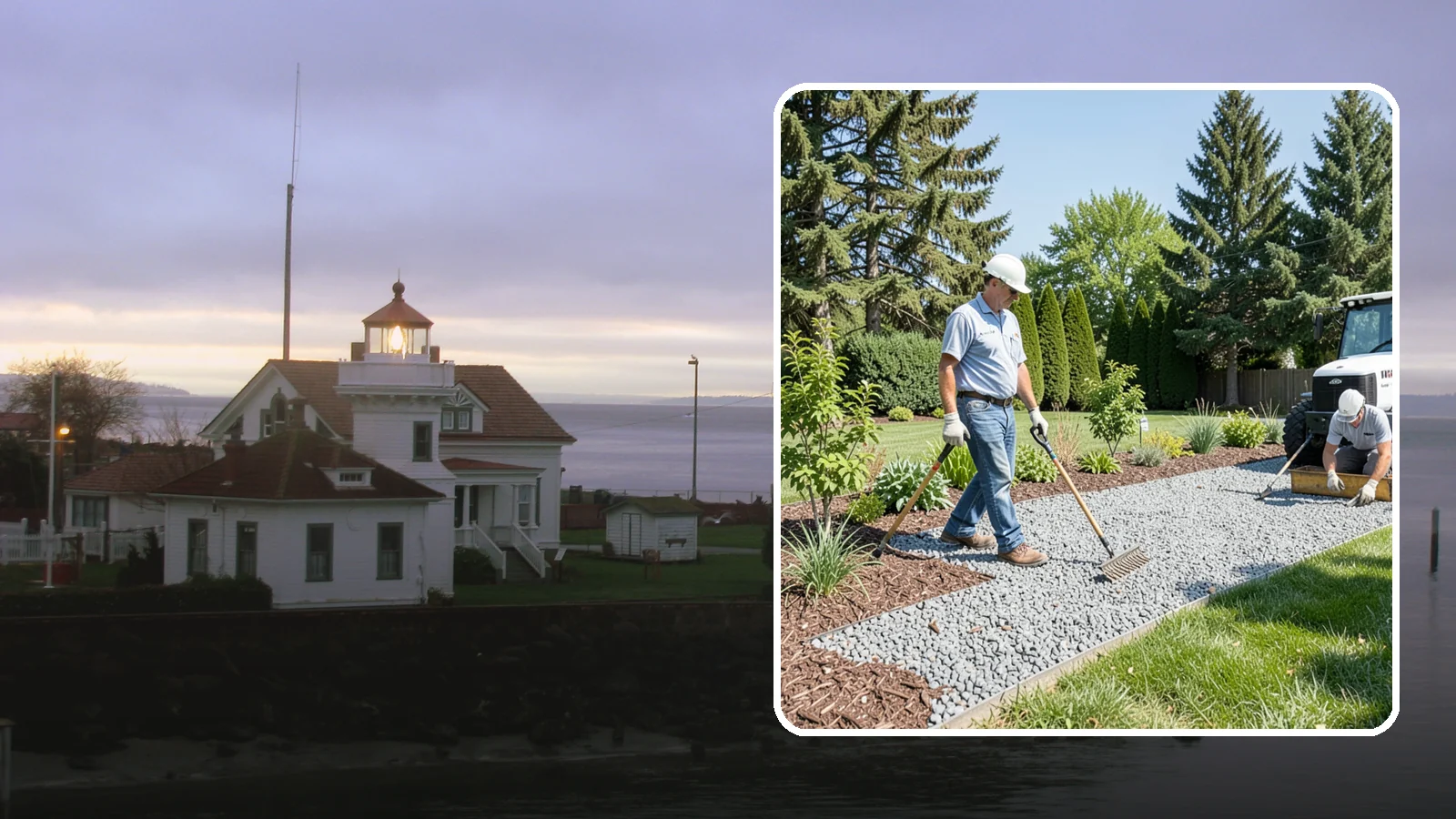 Gravel Mulch Installation in Mukilteo, Snohomish County, WA - We install decorative gravel mulch for a clean, permanent ground cover that never needs annual replacement.