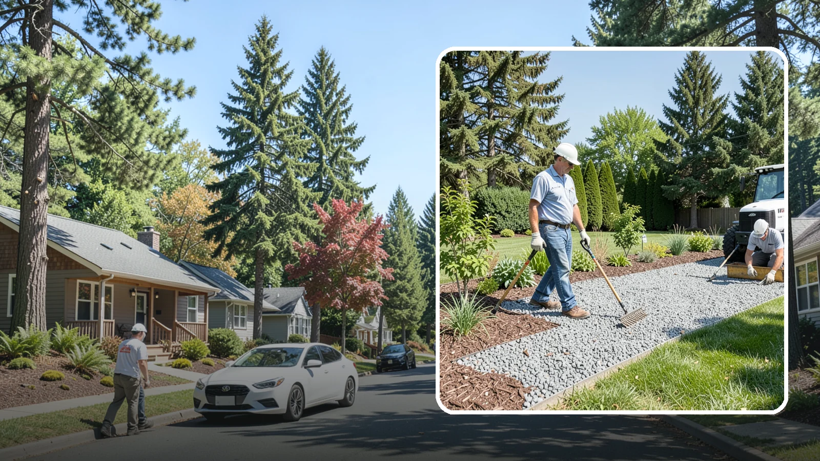 Gravel Mulch Installation in Orting, Pierce County, WA - We install decorative gravel mulch for a clean, permanent ground cover that never needs annual replacement.